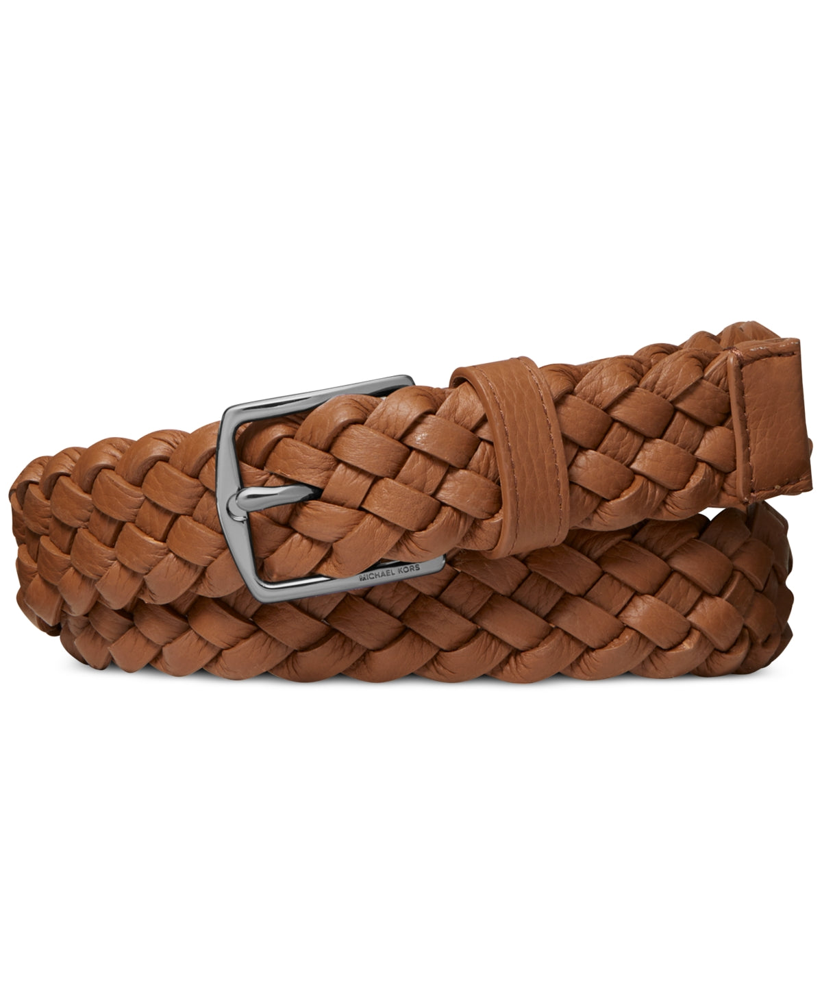 Michael Kors Men's Braided Leather Dress Belt Brown Size 40