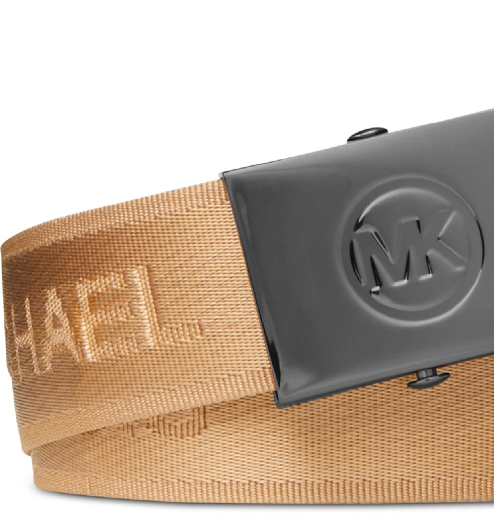 Michael Kors Men's Logo Tape Slider Belt Brown Size 32