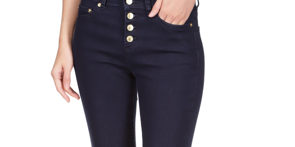 Michael Kors Women's Izzy Skinny Roll Hem Jeans Blue Size 16