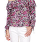 Michael Kors Women's Floral Peasant Top Pink Size Small