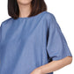 Michael Kors Women's Side Tie Top Blue Size Small
