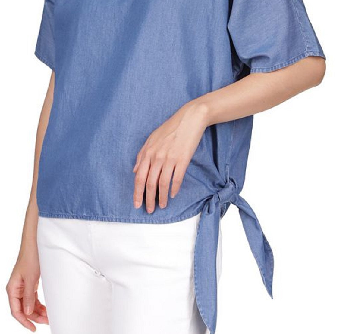 Michael Kors Women's Side Tie Top Blue