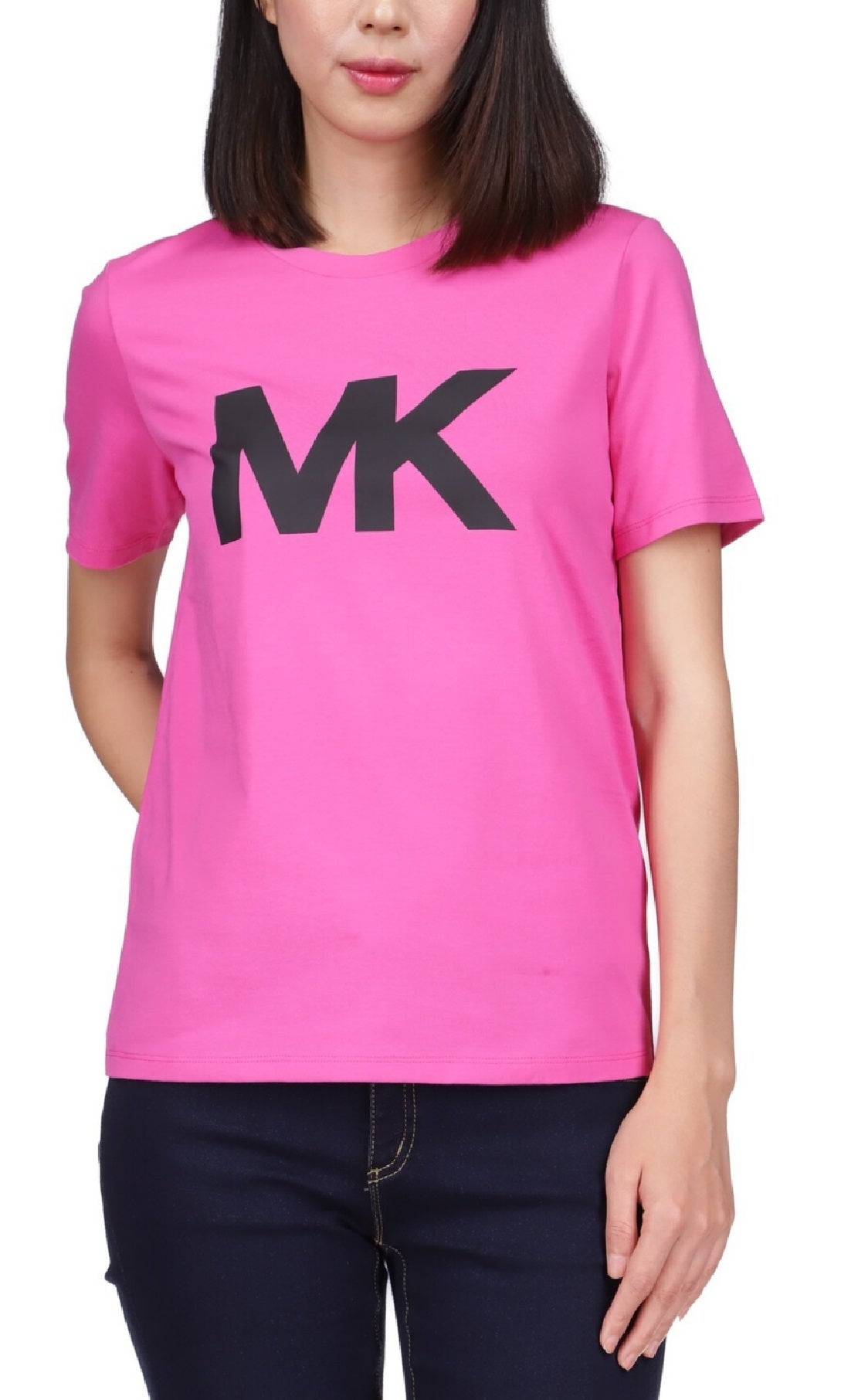 Michael Kors Women's Logo Tee Pink Size Small