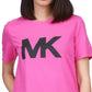 Michael Kors Women's Logo Tee Pink Size Small
