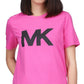 Michael Kors Women's Logo Tee Pink Size X-Large