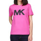 Michael Kors Women's Logo Tee Pink Size X-Large