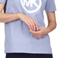 Michael Kors Women's Cotton Logo T-Shirt Blue Size Large
