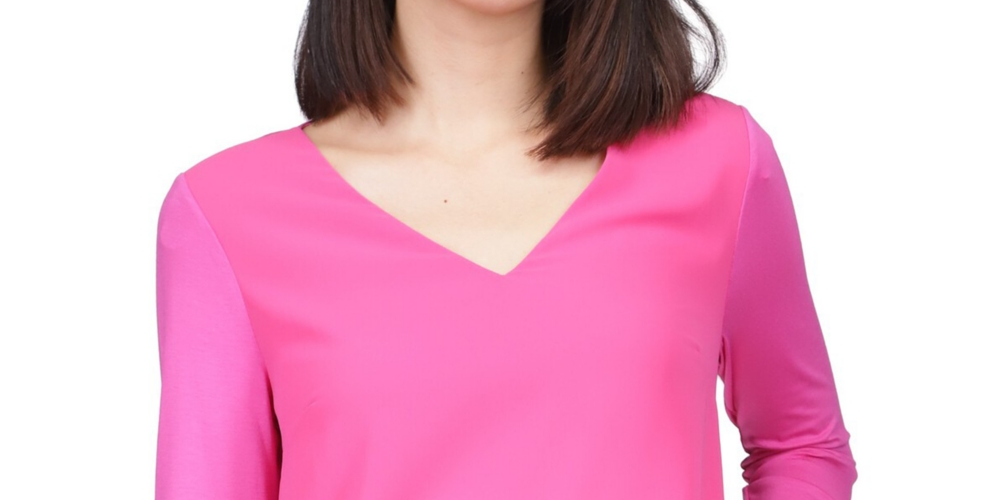 Michael Kors Women's Layered Look Top Pink Size Medium