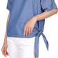 Michael Kors Women's Side Tie Top Blue Size Petite X-Small