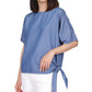 Michael Kors Women's Side Tie Top Blue Size Petite X-Small