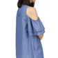 Michael Kors Women's Off The Shoulder Ruffle Top Blue