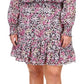Michael Kors Women's Julia Floral Print Ruffled Dress Pink
