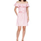 Michael Kors Women's Belted Short Mini Dress Pink Size Small