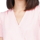 Michael Kors Women's Short Sleeve Wrap Top Pink Size X-Large