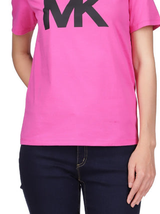 Michael Kors Women's Cotton Logo T-Shirt Pink Size Petite Large