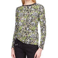 Michael Kors Women's Printed Ruched Top Green Size Medium
