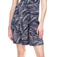Michael Kors Women's Palm Print Sleeveless Flounce Dress Blue Size X-Small