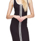 Michael Kors Women's Zip Sleeveless Midi Dress Black Size X-Small