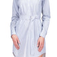 Michael Kors Women's Striped Poplin Shirt Dress Blue Size X-Small