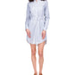 Michael Kors Women's Striped Poplin Shirt Dress Blue Size X-Small