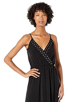 Michael Kors Women's Grommet Embellished Dress Black Size X-Large