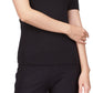 Michael Kors Women's Zip Neck Cold Shoulder Top Black Size Petite Small