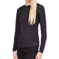 Michael Kors Women's Mesh Yoke Top Black Size Petite Large