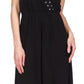 Michael Kors Women's Grommet Faux Wrap Maxi Dress Black Size Petite Small