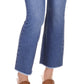 Michael Kors Women's Flared Frayed Hem Cropped Jeans Blue Size 12Petite