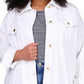 Michael Kors Women's Button Down Denim Jacket White Size 1X