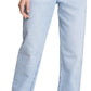 Michael Kors Women's Foldover High Rise Wide Leg Denim Jeans Blue Size 12