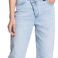 Michael Kors Women's Foldover High Rise Wide Leg Denim Jeans Blue Size 12