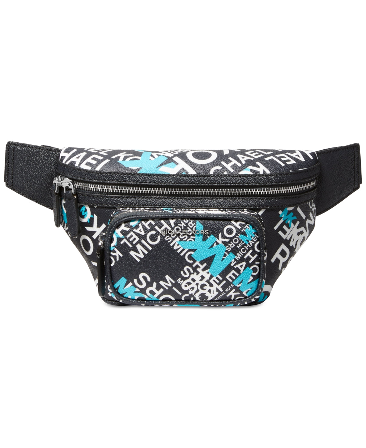 Michael Kors Men's Scatter Print Hudson Utility Belt Bag Blue Size Regular