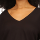 Michael Kors Women's Smocked Trimmed Top Black Size Large