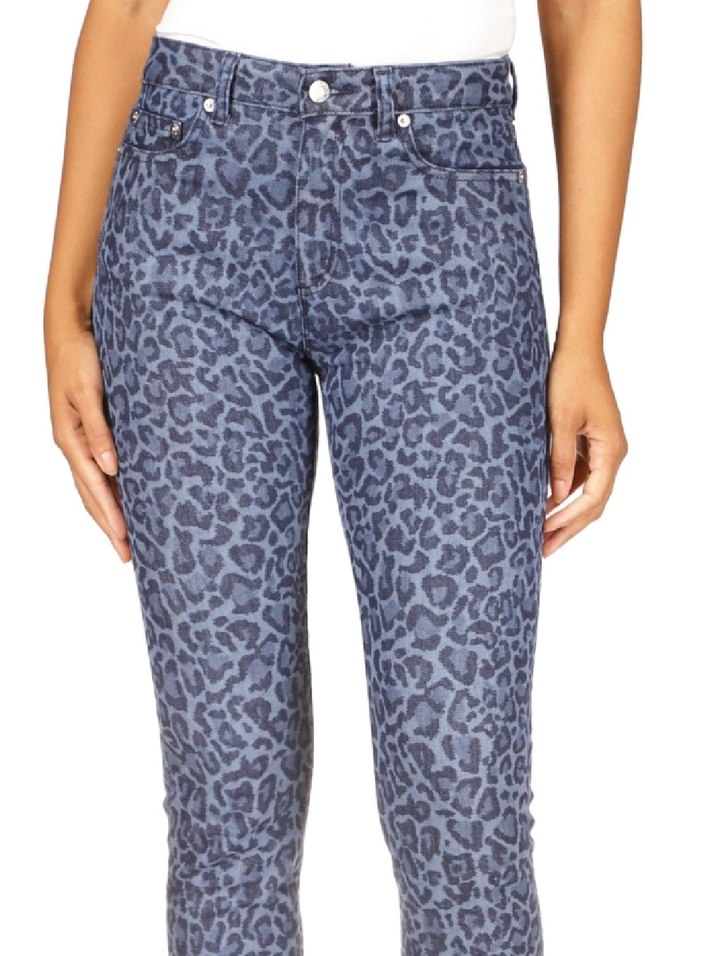 Michael Kors Women's Selma High Rise Straight Skinny Jeans Blue