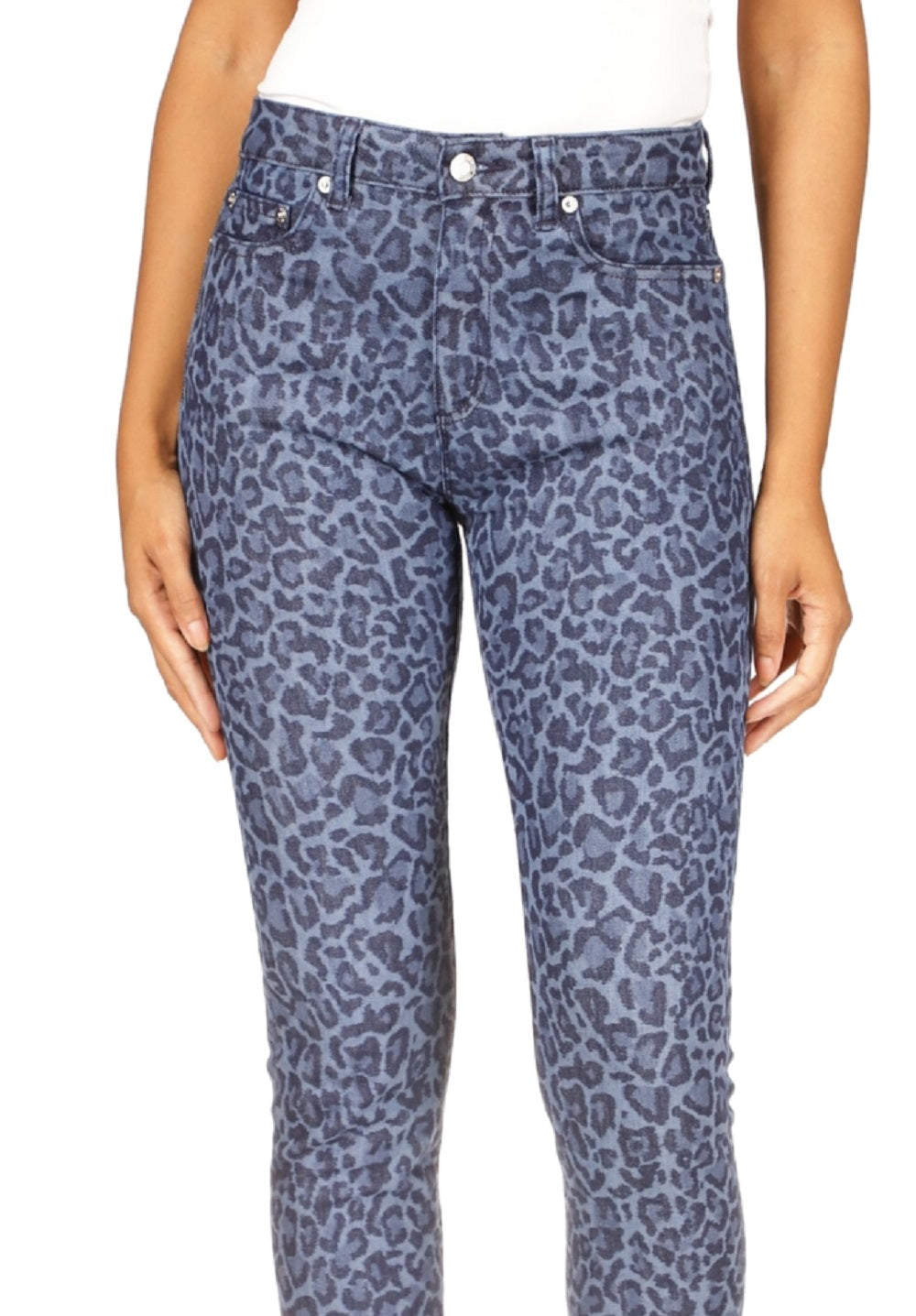 Michael Kors Women's Selma High Rise Straight Skinny Jeans Blue