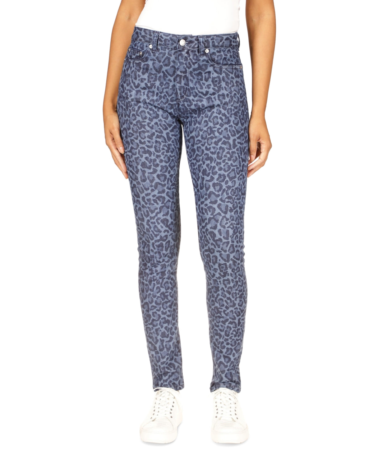 Michael Kors Women's Selma High Rise Straight Skinny Jeans Blue