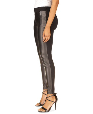 Michael Kors Women's Mixed Media Skinny Pants Black Size Petite X-Small