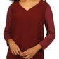 Michael Kors Women's Layered Look Tunic Top Red Size Petite