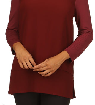 Michael Kors Women's Layered Look Tunic Top Red Size Petite
