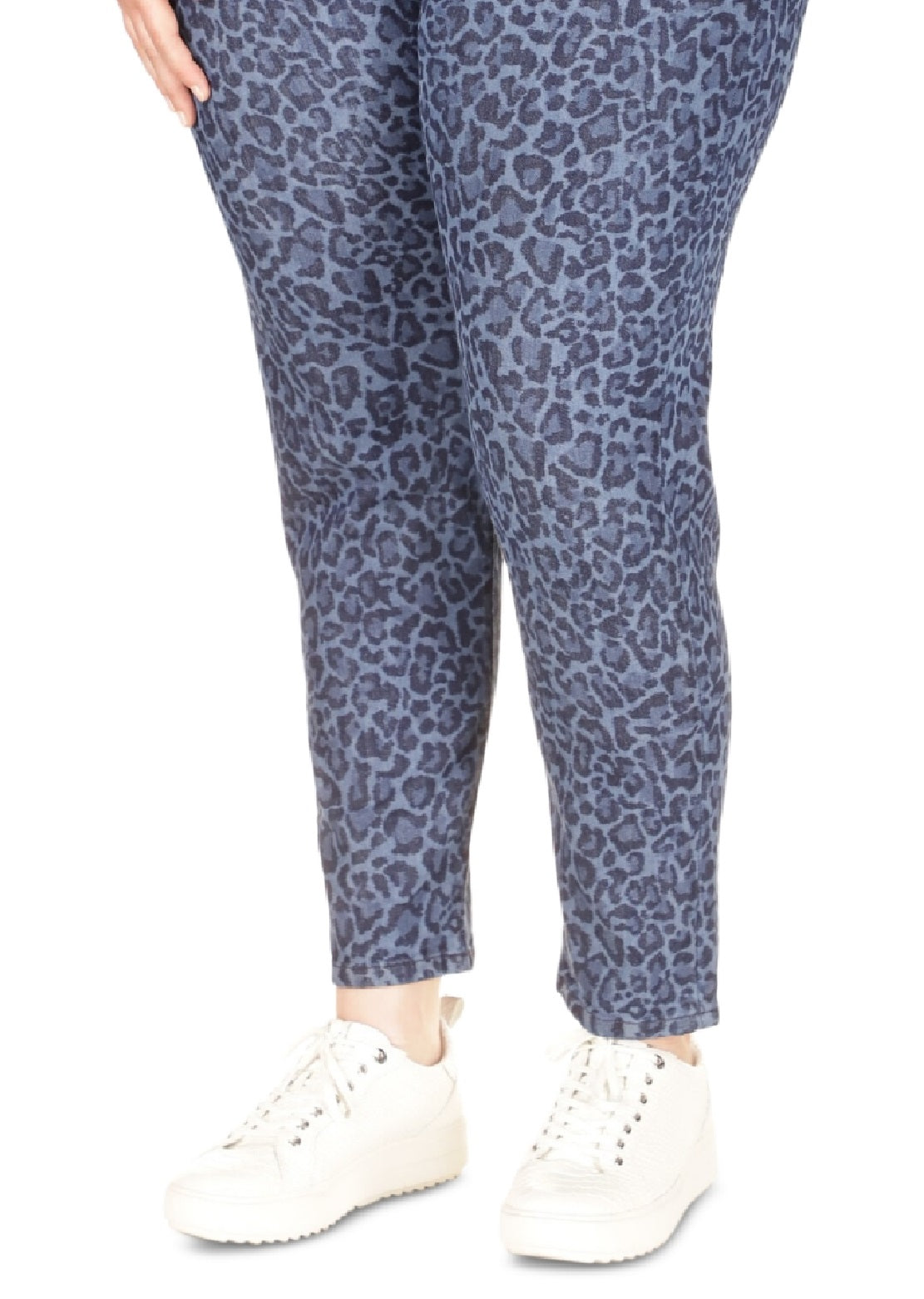 Michael Kors Women's Printed High Rise Skinny Jeans Blue Size 18W