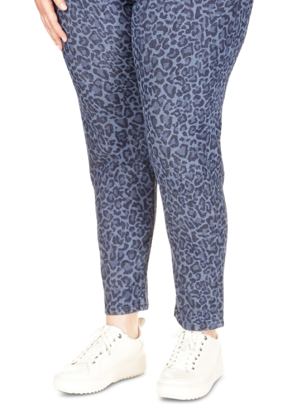 Michael Kors Women's Printed High Rise Skinny Jeans Blue Size 20W