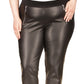 Michael Kors Women's Mixed Media Skinny Pants Black Size 2X