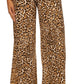 Michael Kors Women's Cheetah Print Pull On Pants Sizes Brown