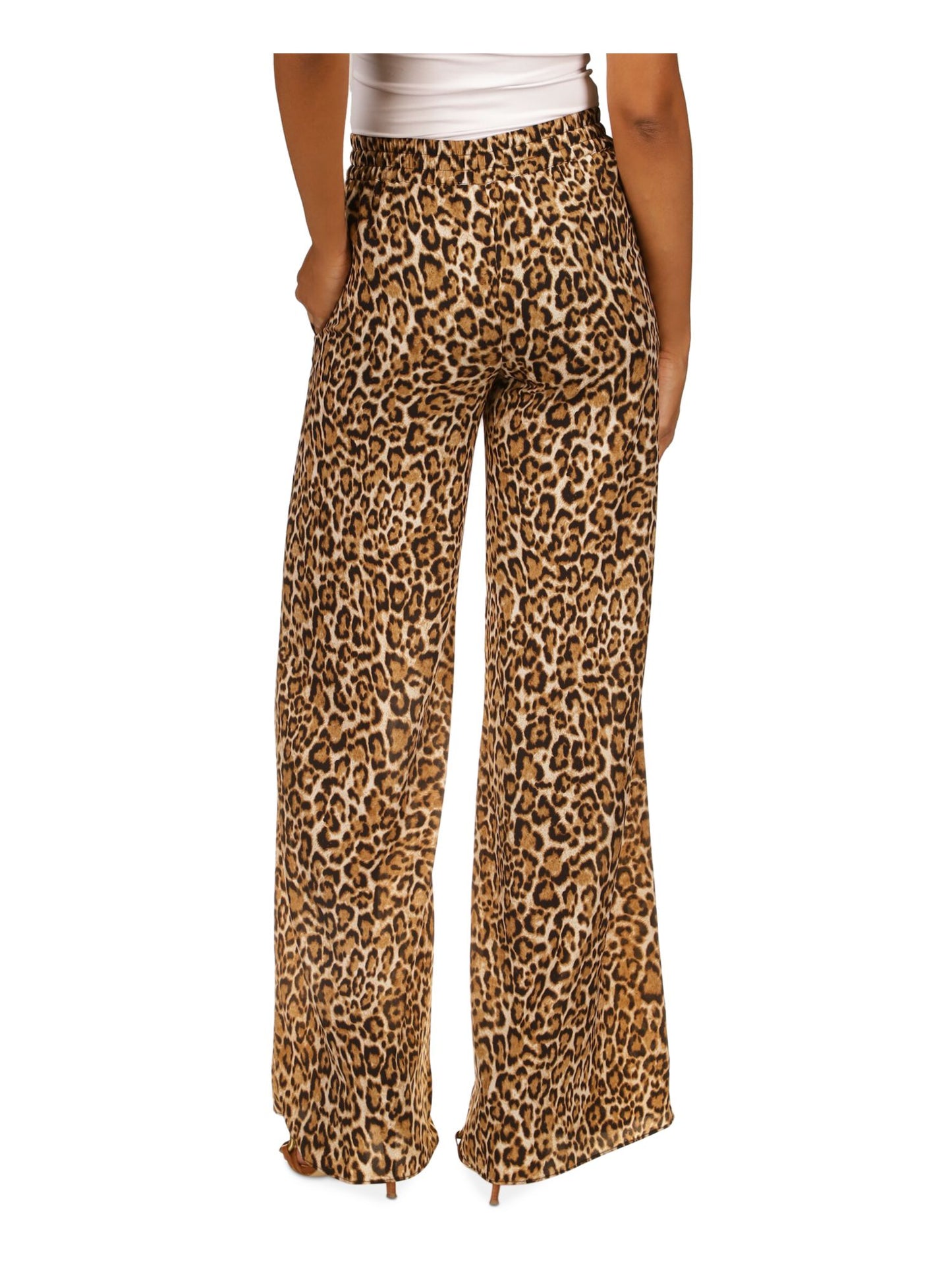 Michael Kors Women's Cheetah Print Pull On Pants Sizes Brown