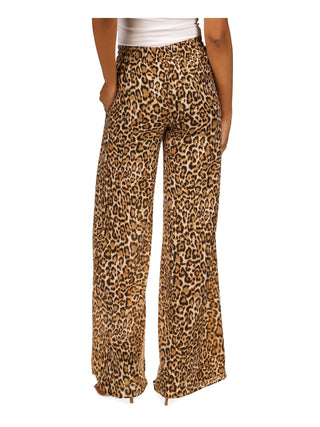 Michael Kors Women's Cheetah Print Pull On Pants Sizes Brown