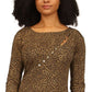 Michael Kors Women's Asymmetrical Button Front Knit Top Black