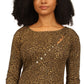 Michael Kors Women's Asymmetrical Button Front Knit Top Black
