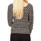 Michael Kors Women's Rouched Mod Print Top White Size Medium