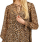 Michael Kors Women's Tenty Animal Print Shift Dress Brown Size Large